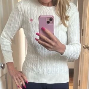 Lilly Pulitzer Cream Cable Knit Sweater